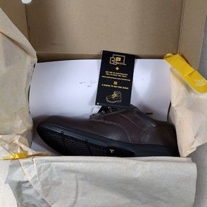 CAT Caterpillar Men's 9 Brown Steel Toe Casual Theme Safety Rugged Work Shoes